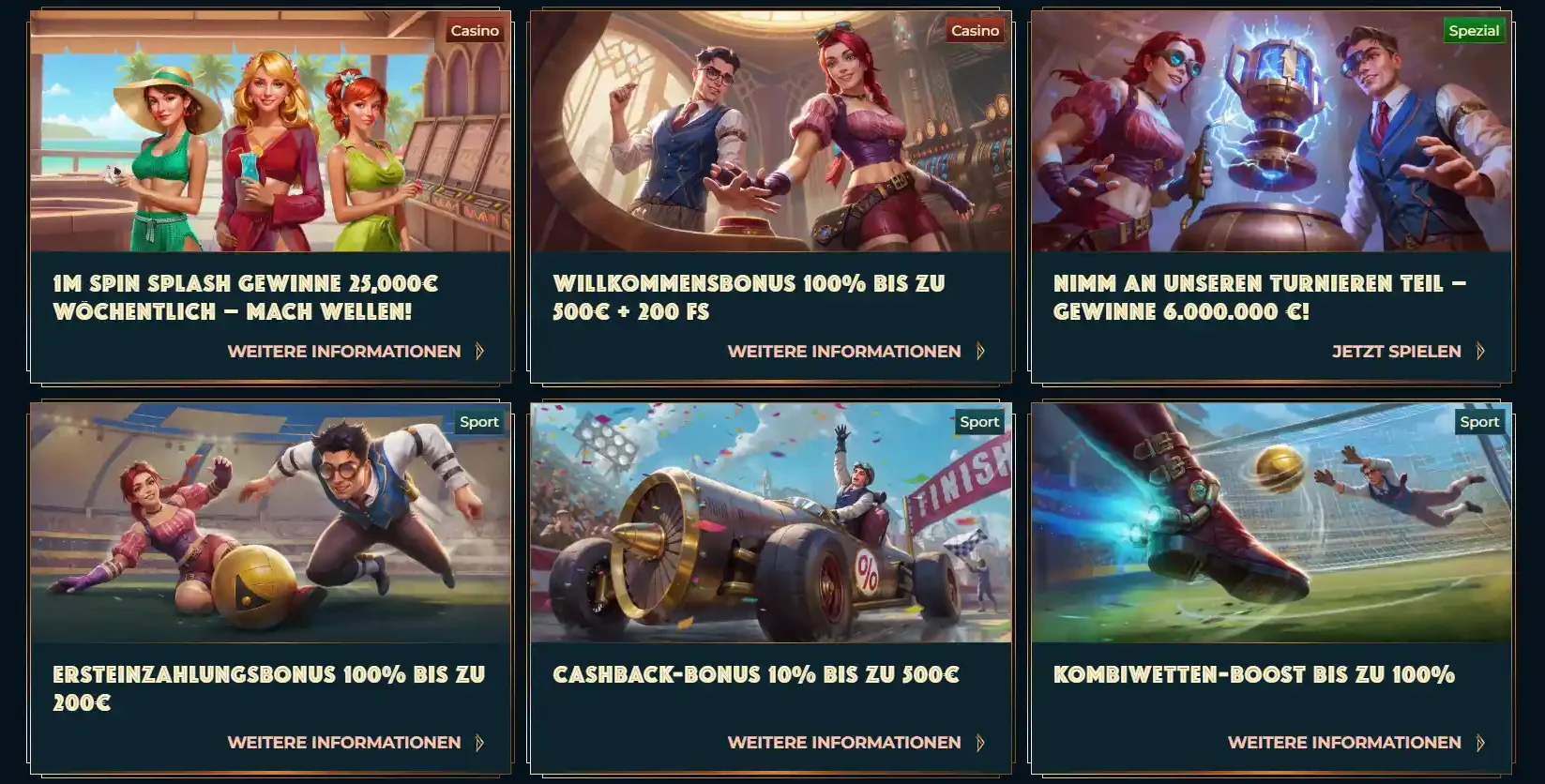 Bonusaktionen und Angebote in Casinos ohne LUGAS