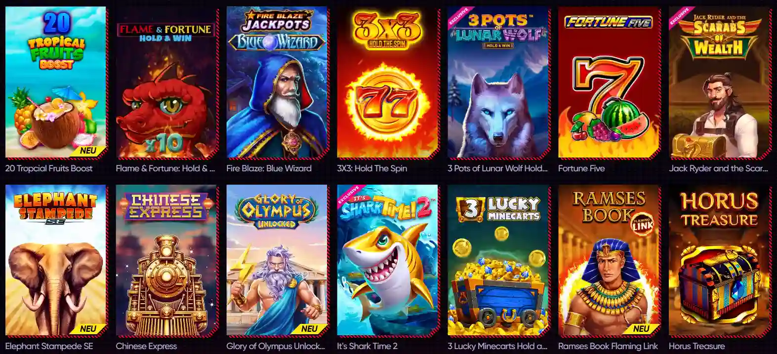 Beliebte Spiele in Online Casinos ohne LUGAS