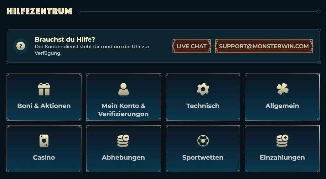 Hilfezentrum und Support für Casinos ohne LUGAS